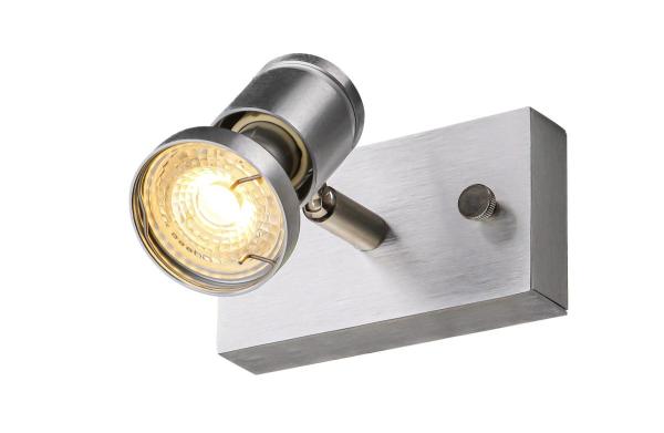 ASTO, Wand- und Deckenleuchte, einflammig, QPAR51, aluminium gebürstet, max. 75 W