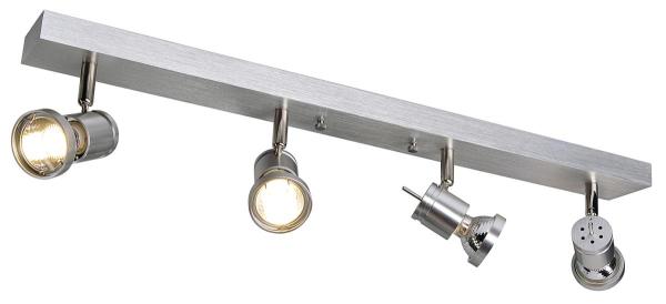 ASTO, Wand- und Deckenleuchte, vierflammig, QPAR51, aluminium gebürstet, max. 300 W