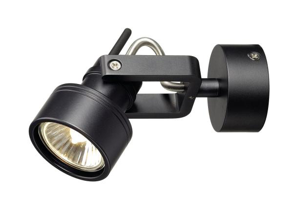 INDA, Wand- und Deckenleuchte, Spot, QPAR51, schwarz matt, max. 50 W