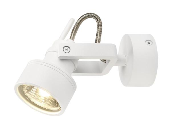 INDA, Wand- und Deckenleuchte, Spot, QPAR51, weiß matt, max. 50 W