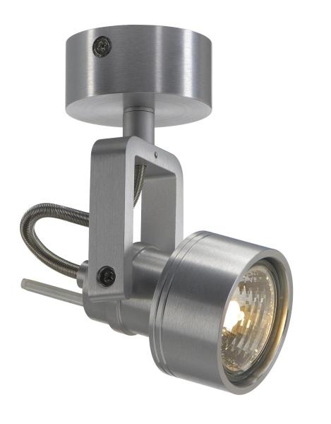 INDA, Wand- und Deckenleuchte, Spot, QPAR51, aluminium gebürstet, max. 50 W