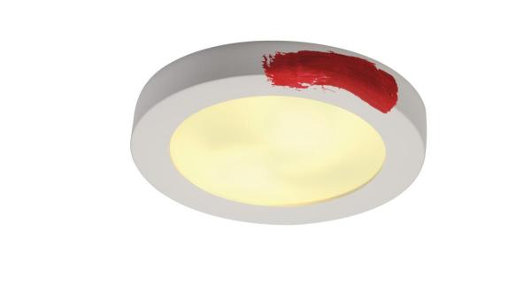 PLASTRA 105, Deckenleuchte, TC-DSE, rund, weißer Gips, max. 50 W