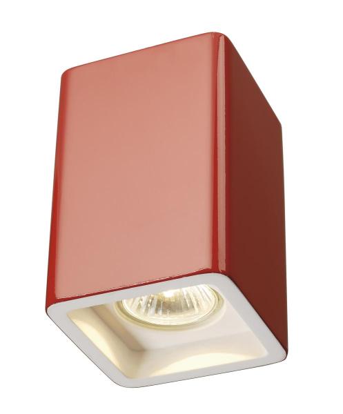 PLASTRA, Deckenleuchte, QPAR51, eckig, weißer Gips, max. 35 W