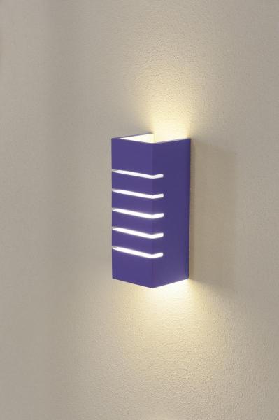 PLASTRA, Wandleuchte, eckig, 100 Slot, weißer Gips, E14, max. 40 W