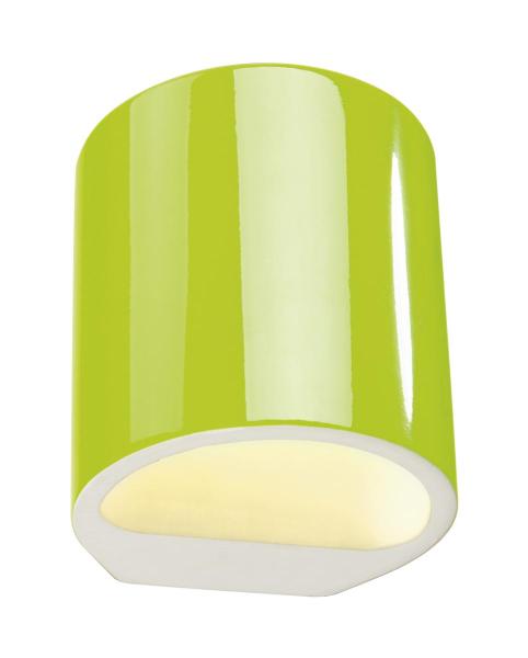 PLASTRA 104, Wandleuchte, QT14, rund, weißer Gips, QT14, max. 42 W