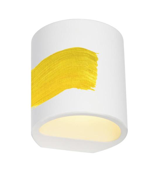 PLASTRA 104, Wandleuchte, QT14, rund, weißer Gips, QT14, max. 42 W