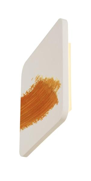 PLASTRA, Wandleuchte, LED-Strip, 3000 K, eckig, weißer Gips max. 10,8 W