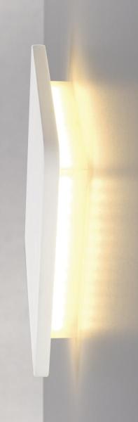 PLASTRA, Wandleuchte, LED-Strip, 3000 K, eckig, weißer Gips max. 10,8 W