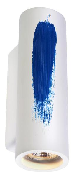 PLASTRA, Wandleuchte, QPAR51, rund, Tube, weißer Gips, max. 70 W