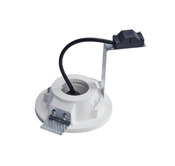 PLASTRA, Einbauleuchte, QPAR51, rund, weißer Gips, max. 35 W