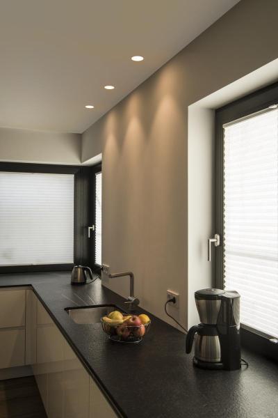 PLASTRA, Einbauleuchte, QPAR51, rund, weißer Gips, max. 35 W