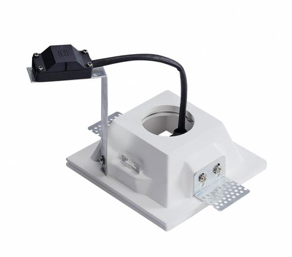 PLASTRA, Einbauleuchte, QPAR51, eckig, weißer Gips, max. 35 W