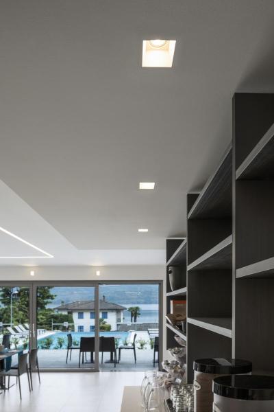 PLASTRA, Einbauleuchte, QPAR51, eckig, weißer Gips, max. 35 W