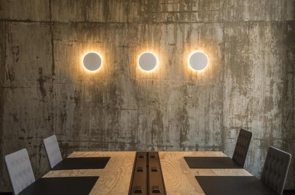 PLASTRA, Wandleuchte, LED, 3000 K, rund, weißer Gips, Ø 26 cm