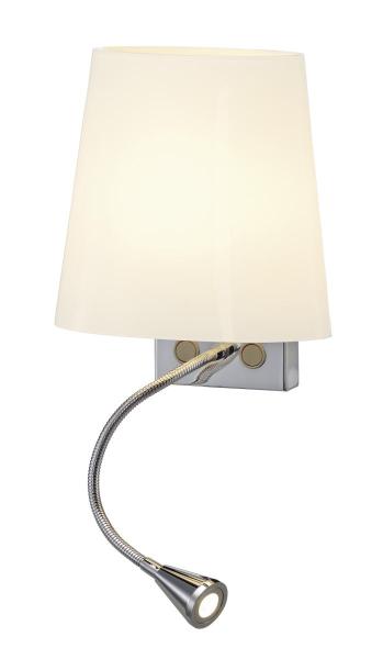 COUPA FLEX, Wandleuchte, QT14, 3000 K, chrom, Glas satiniert, 43 W