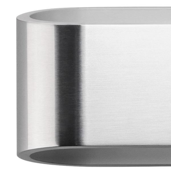 ASSO 300, Wandleuchte, LED, 3000 K, oval, aluminium gebürstet /weiß, L/B/H 30/9,5/7 cm