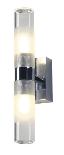 MIBO UP/DOWN, Wandleuchte, QT14, IP21, up/down, chrom, max. 50 W