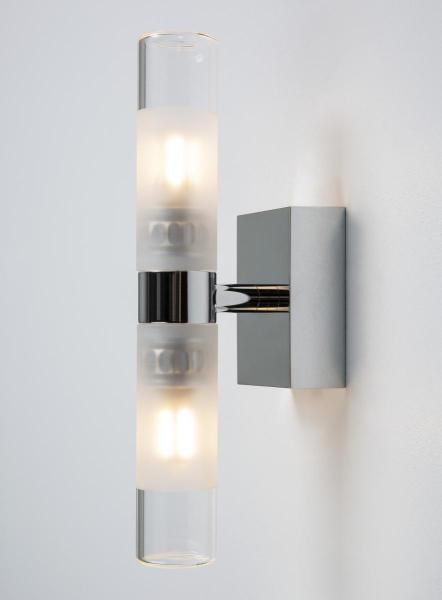 MIBO UP/DOWN, Wandleuchte, QT14, IP21, up/down, chrom, max. 50 W