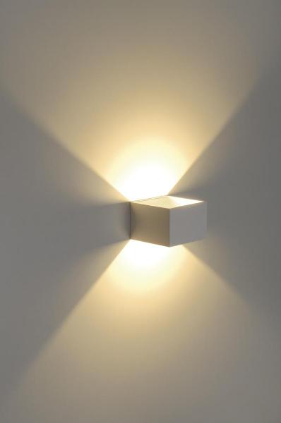 LOGS IN, Wandleuchte, LED, 3000 K, eckig, weiß, inkl. LED-Treiber