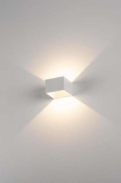 LOGS IN, Wandleuchte, LED, 3000 K, eckig, weiß, inkl. LED-Treiber