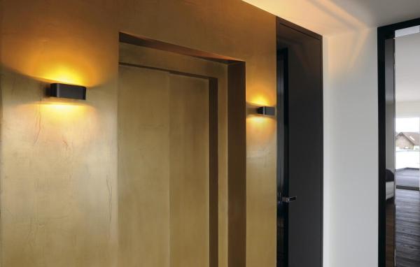 OSSA 180, Wandleuchte, QT-DE12, oval, up/down, schwarz, L/B/H 18/8/7 cm, max. 100 W