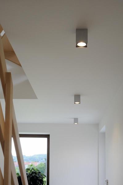 ALTRA DICE, Deckenleuchte, QPAR51, eckig, silbergrau/schwarz, max. 35 W