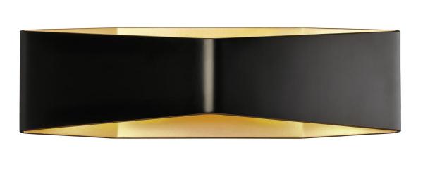 CARISO, Wandleuchte, LED, 2700 K, schwarz/gold, 2x9 W