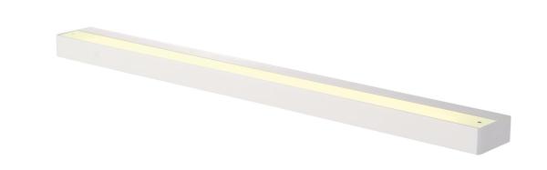 SEDO 21, Wandleuchte, LED, 3000 K, eckig, weiß, Glas satiniert, Energiesparleuchte, L/B/H 89,5/8,5/4 cm, 30 W