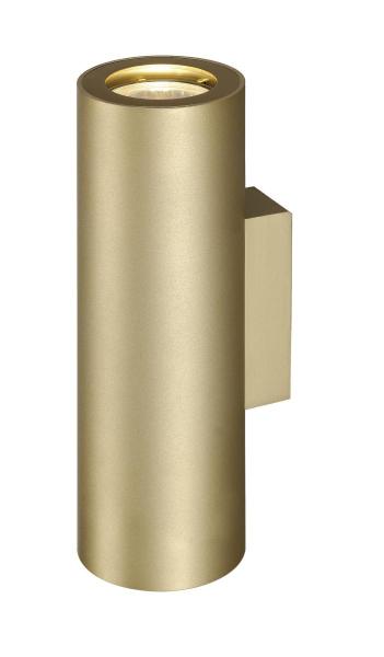 ENOLA B, Wandleuchte, QPAR51, rund, up/down, messing, max. 50 W, inkl. Zierring messing