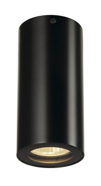 ENOLA B, Deckenleuchte, QPAR51, rund, schwarz, max. 35 W