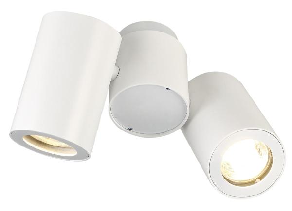 ENOLA B, Wand- Deckenleuchte, zweiflammig, QPAR51, weiß, max. 100 W