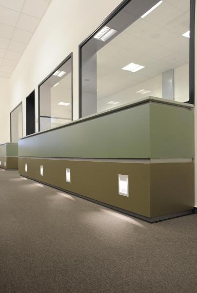 DOWNUNDER PUR 150, Einbauleuchte, LED, 3000 K, eckig, weiß, L/B/H 12/3,2/15,5 cm, inkl. Blattfedern