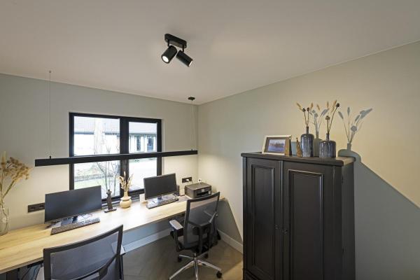 ENOLA B, Wand- und Deckenleuchte, Spot, zweiflammig, QPAR51, schwarz, max. 100 W