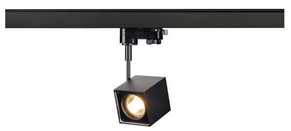 ALTRA DICE TRACK, Spot für Hochvolt-Stromschiene 3Phasen, QPAR51, eckig, schwarz, max. 50 W, inkl. 3Phasen-Adapter