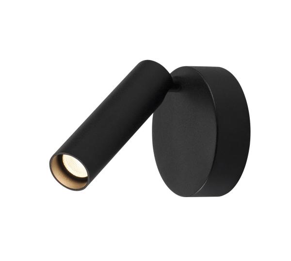 KARPO 30, Wand- und Deckenleuchte, einflammig, LED, 3000 K, rund, schwarz, 7,5 W