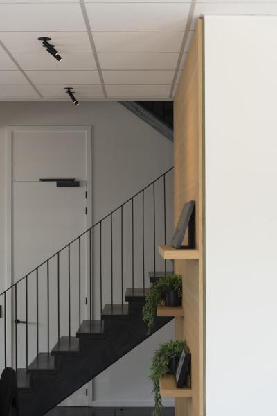 KARPO 30, Einbauleuchte, einflammig, LED, 3000 K, schwarz, Rosette flach, 7,5 W