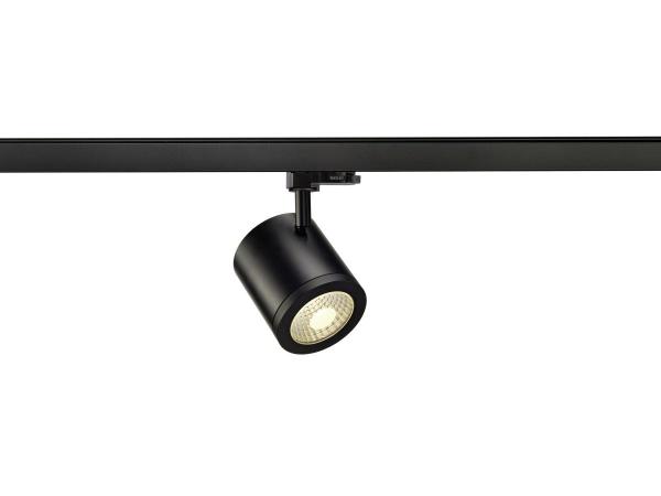 ENOLA C TRACK, Spot für Hochvolt-Stromschiene 3Phasen, LED, 3000 K, rund, schwarz, 55°, 11,2 W, inkl. 3Phasen-Adapter