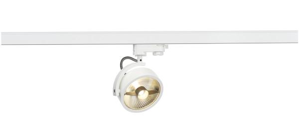 KALU TRACK, Spot für Hochvolt-Stromschiene 3Phasen, QPAR111, weiß, max. 75 W, inkl. 3Phasen-Adapter