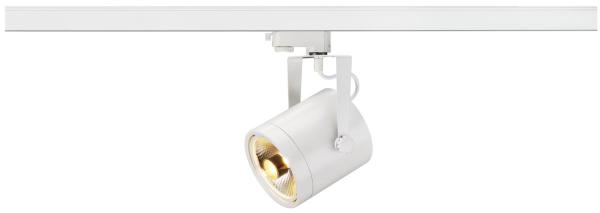 EURO SPOT, Spot für Hochvolt-Stromschiene 3Phasen, QPAR111, rund, weiß, max. 75 W, inkl. 3Phasen-Adapter