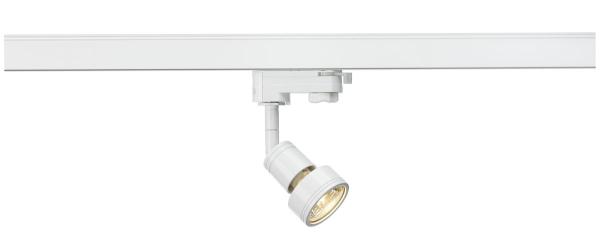 PURI TRACK, Spot für Hochvolt-Stromschiene 3Phasen, QPAR51, weiß, max. 50 W, inkl. 3Phasen-Adapter