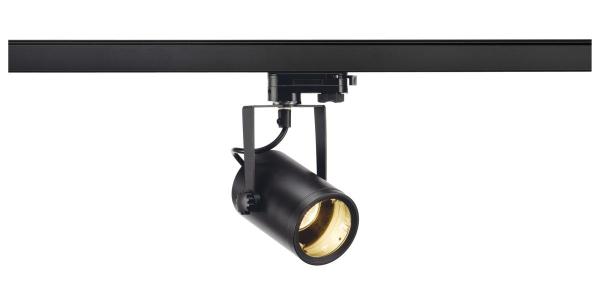 EURO SPOT, Spot für Hochvolt-Stromschiene 3Phasen, QPAR51, schwarz, max. 25 W, inkl. 3Phasen-Adapter