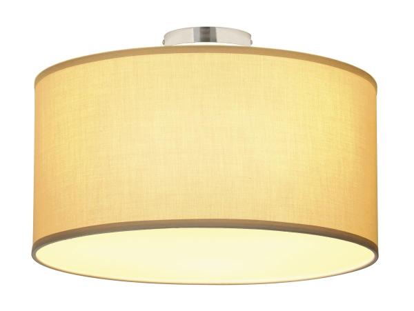 SOPRANA, Deckenleuchte, TC-DSE, rund, Schirm beige Ø/H 50/26 cm, max. 3x60 W