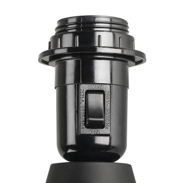 FENDA, Standleuchte, A60, schwarz, ohne Schirm, max. 40 W