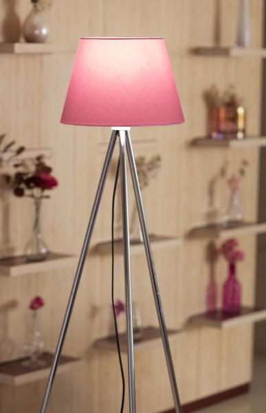 FENDA, Standleuchte, A60, chrom, ohne Schirm, max. 40 W