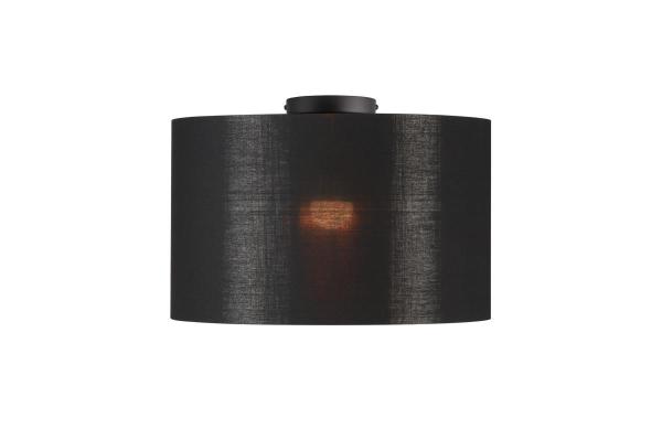 FENDA, Deckenleuchte, Deckenrosette, A60, schwarz, ohne Schirm, max. 60 W