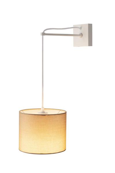 FENDA, Leuchtenschirm, rund, beige, Ø/H 30/20 cm