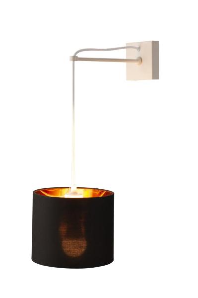 FENDA, Leuchtenschirm, rund, schwarz/kupfer, Ø/H 30/20 cm