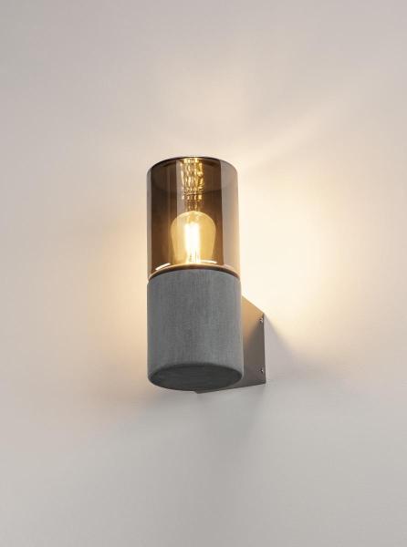 LISENNE, Wandleuchte, TC-(D,H,T,Q)SE, steingrau, max. 23 W