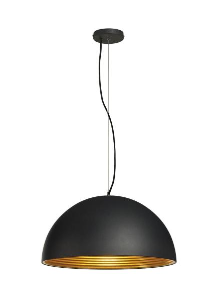 FORCHINI M 50, Pendelleuchte, A60, rund, schwarz/gold, Ø 50 cm, max. 40 W