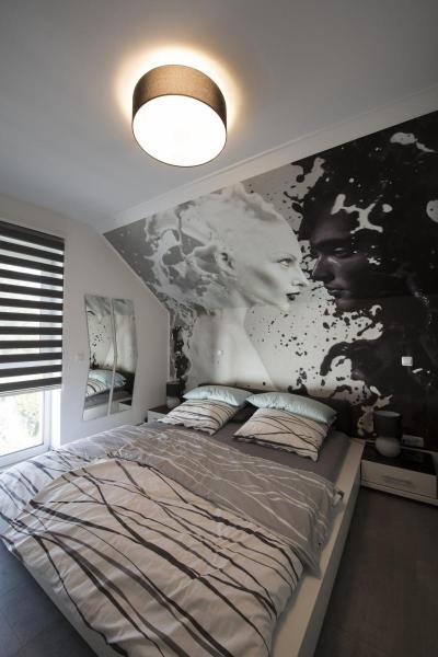 TENORA, Deckenleuchte, TC-(D,H,T,Q)SE, rund, Schirm schwarz Ø/H 50/15 cm, max. 69 W